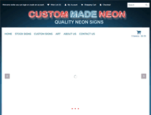 Tablet Screenshot of custommadeneon.com